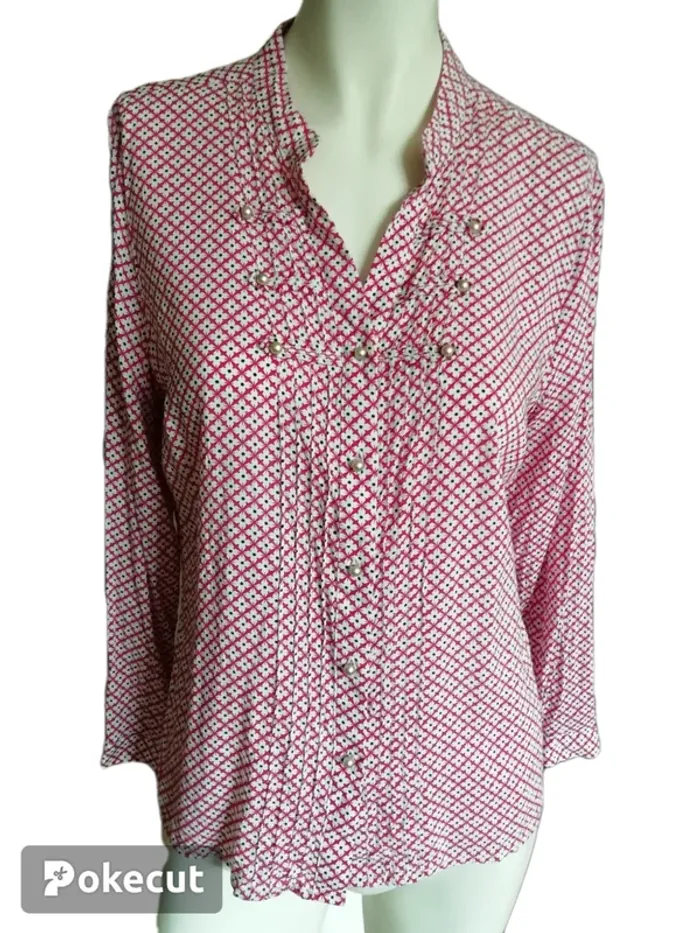 Chemise chemisier rouge red rentrée demi saison automne printemps spring