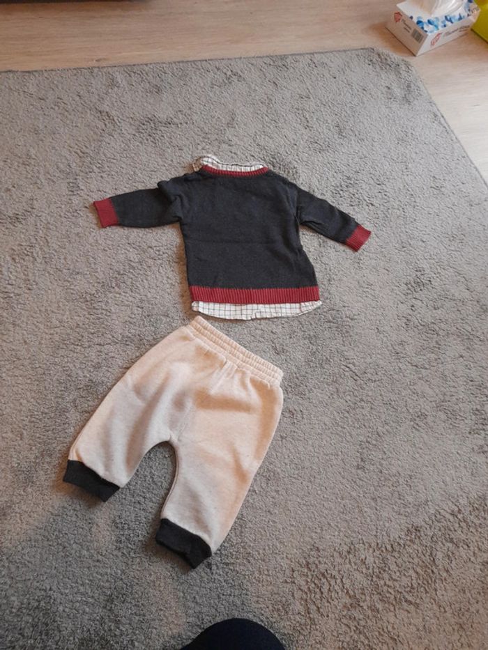 Ensemble pull chemise 3 mois - photo numéro 4