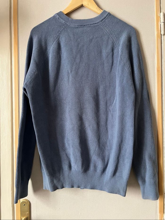 Pull côtelé bleu homme Zara - photo numéro 3