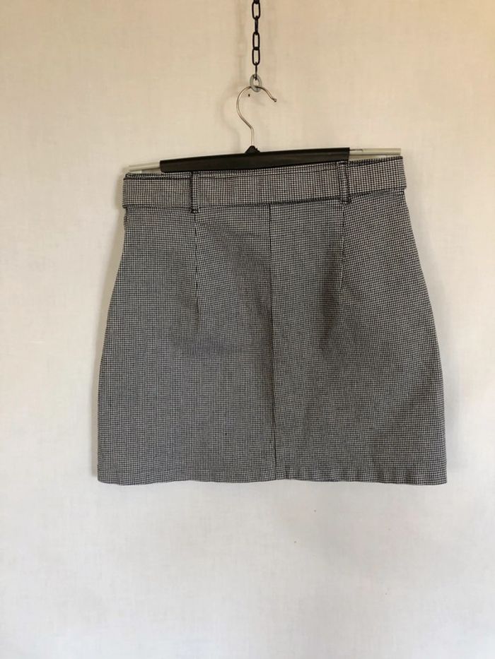 Jupe grise motif pied de poule avec ceinture Divided comme neuve 36 - photo numéro 10