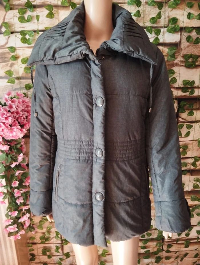 🌸Doudoune Grise Ellen Rose Taille 38🌸