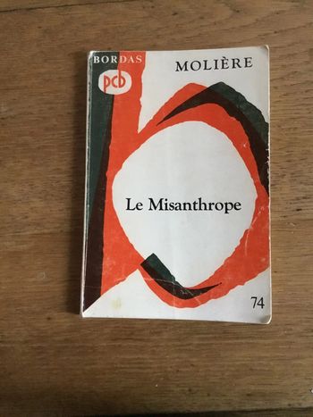 Livre « le misanthrope »
