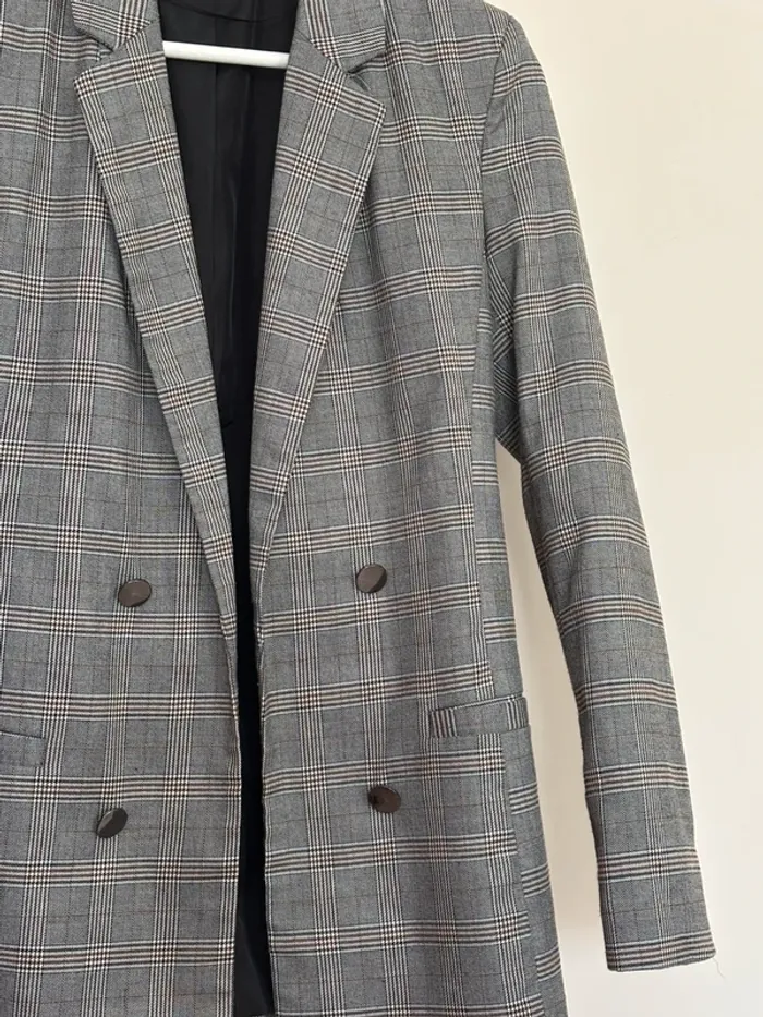 blazer à carreaux jennyfer taille S - photo numéro 2