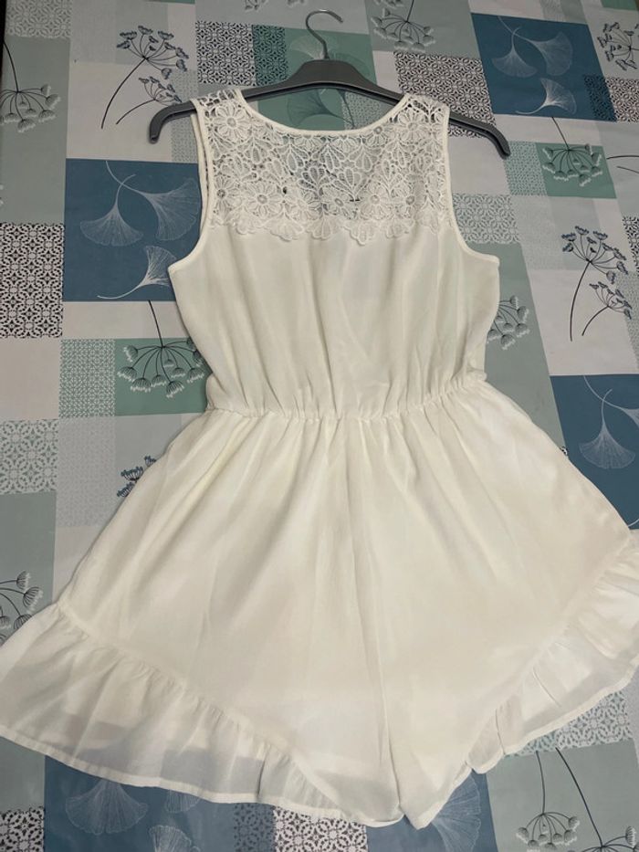 Combishort écru avec dentelle M - photo numéro 3