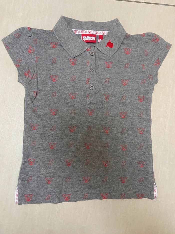 Polo avec imprimé de la tête du chien Samson