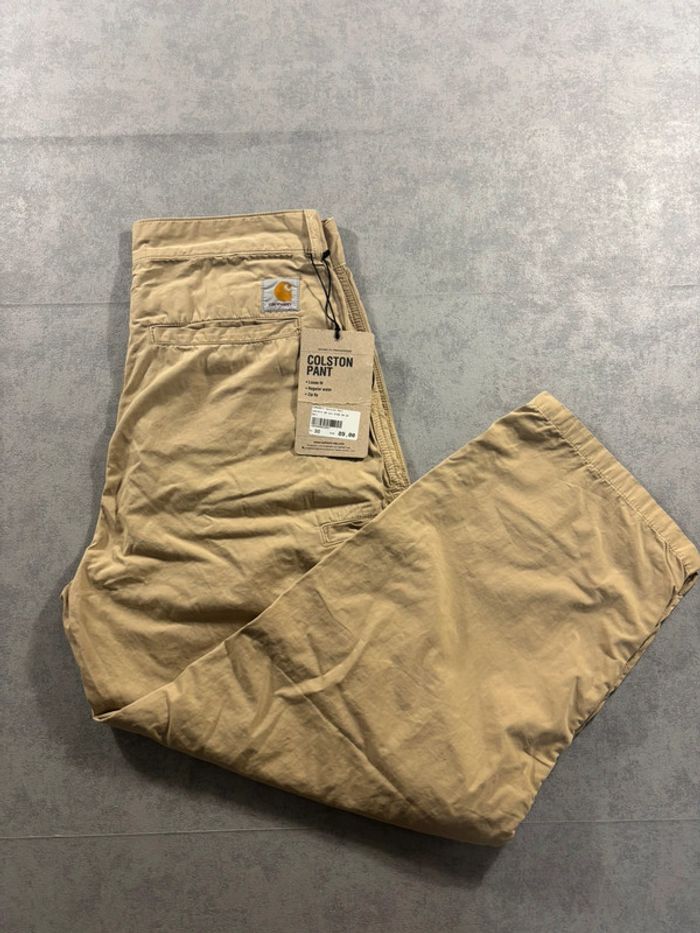 Pant Colston Carhartt Beige Taille 40 Neuf avec étiquette