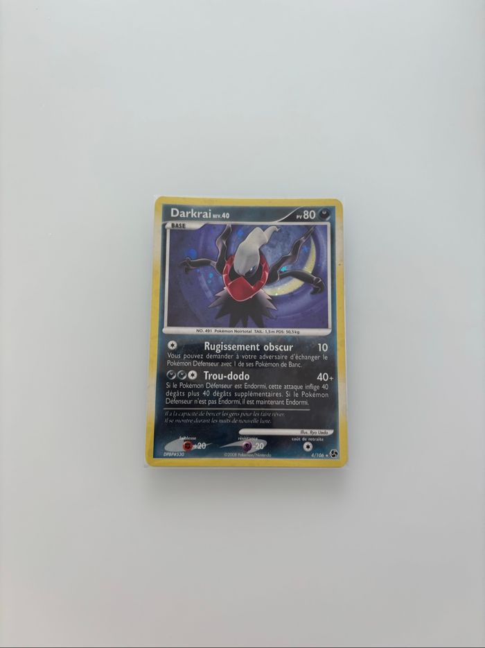 Carte Pokémon darkrai holographique duels au sommet 4/106