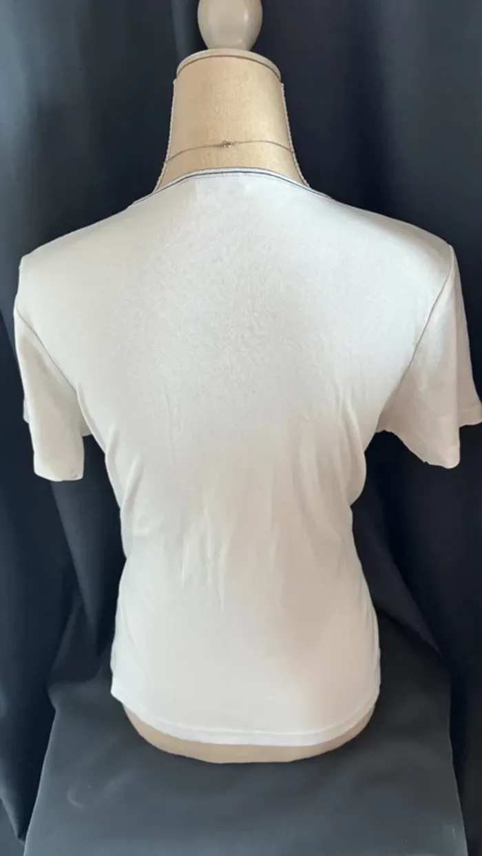 💕 tee shirt d’été blanc dessin marin taille 40 L #lewinger - photo numéro 5