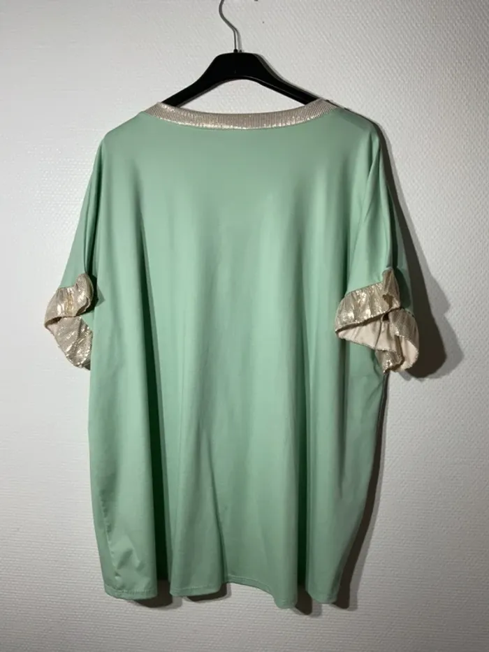 T-shirt « fleurs » femme taille unique (38-44)- new sunshine - neuf avec étiquette - photo numéro 3