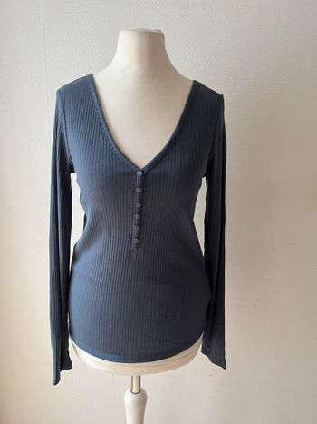 T-shirt manches longues bleu marine taille S