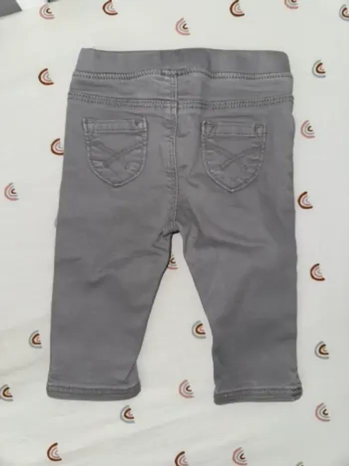 Pantalon jeans gris - photo numéro 2