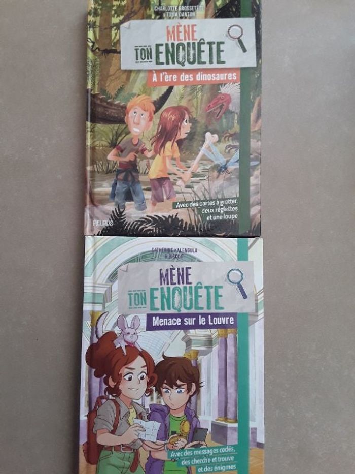 Lot 2 livres Mène ton enquête FLEURUS TBE
