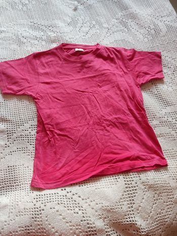 Tee shirt rose fushia 8 ans