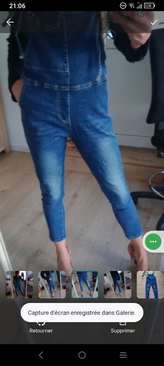 Salopette femme 36 jean c71 - photo numéro 3