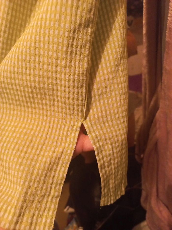 Chemise vintage vert/blanc 46/48 - photo numéro 3