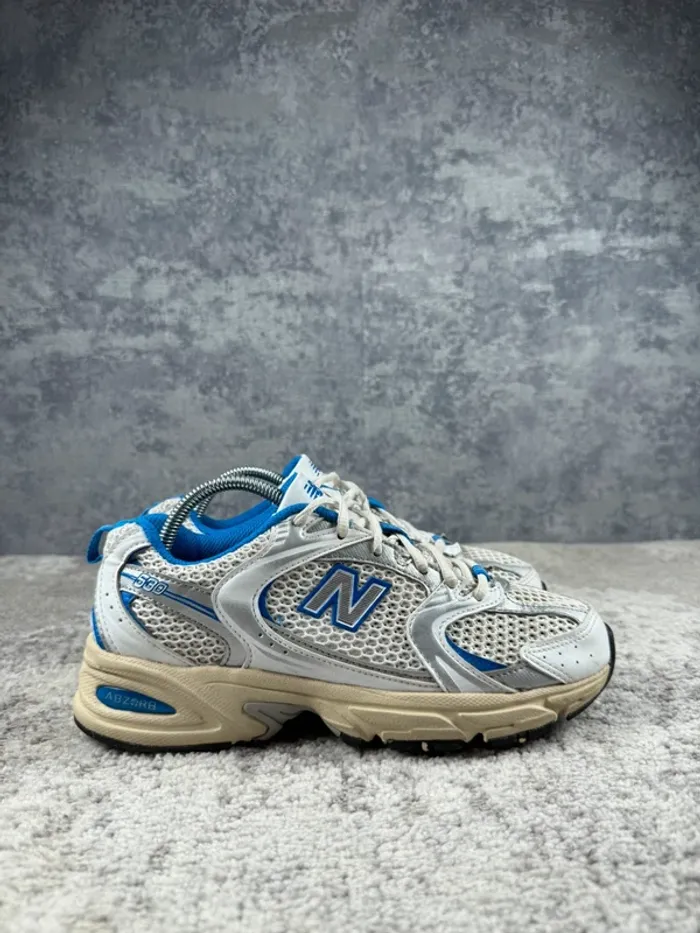 New Balance 530 Running Abzorb - White & Beige & Blue - photo numéro 3