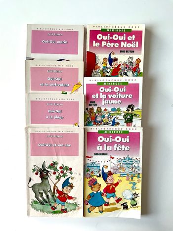 7 (8) Livres Oui-Oui bibliothèque rose