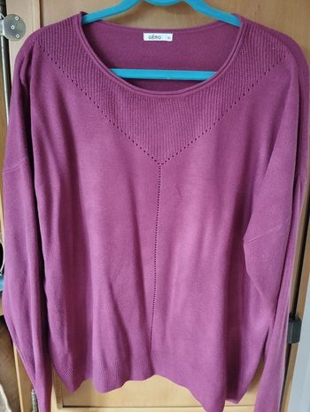 Pull femme lie de vin 