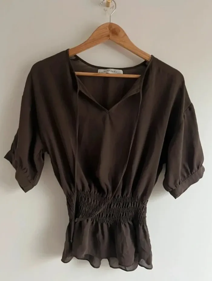 Blouse chocolat Zara