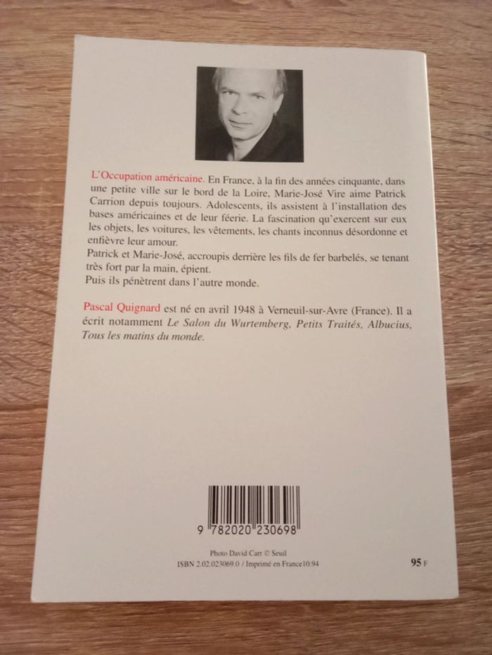 * Pascal Quignard - L'occupation américaine - photo numéro 2