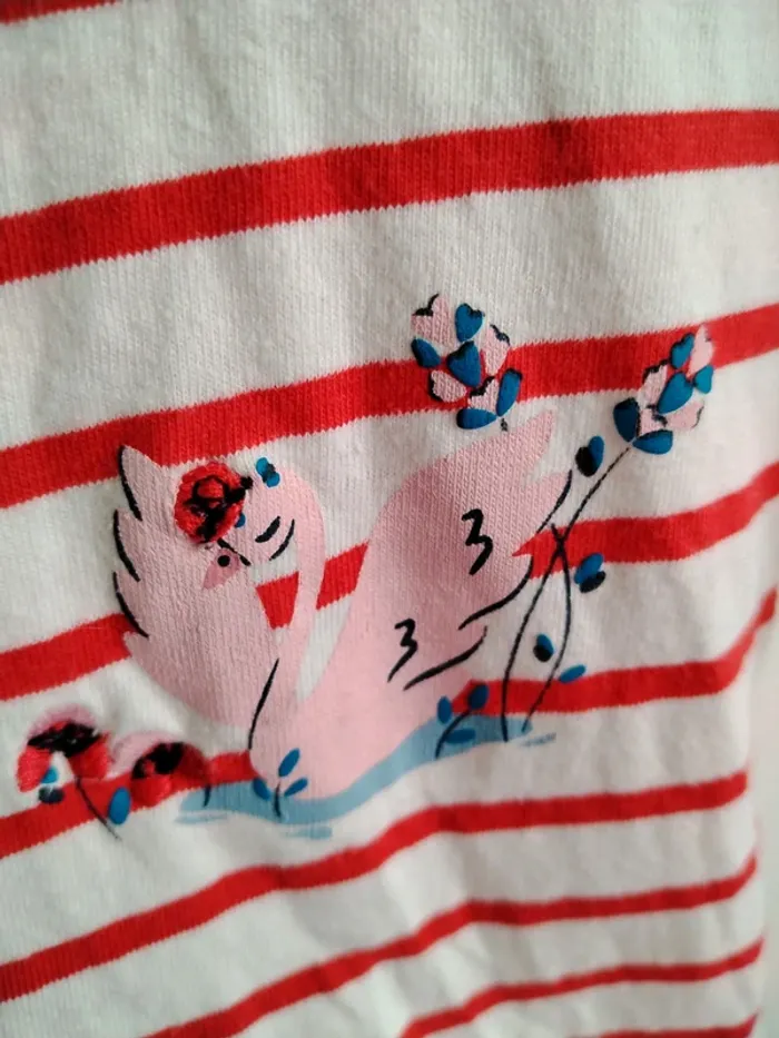 T-shirt manches longues cygnes SGMJ 8 ans - photo numéro 5
