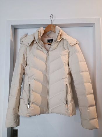 Doudoune chaude beige Zara 