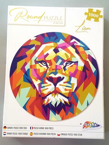 Puzzle 1000  Rond " LION " NEUF
