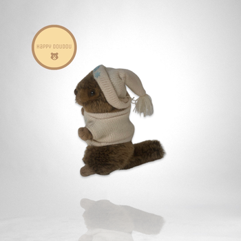 Peluche Marmotte bonnet pull Lovy A912