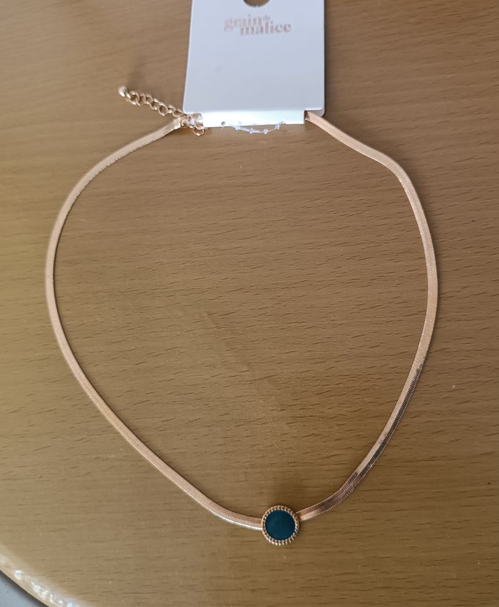 Collier doré / Vert - photo numéro 3