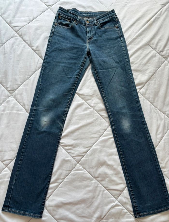 Jean levi’s bleu mi taille haute coupe slim straight droit demi curve taille S/36 L34 femme - photo numéro 5