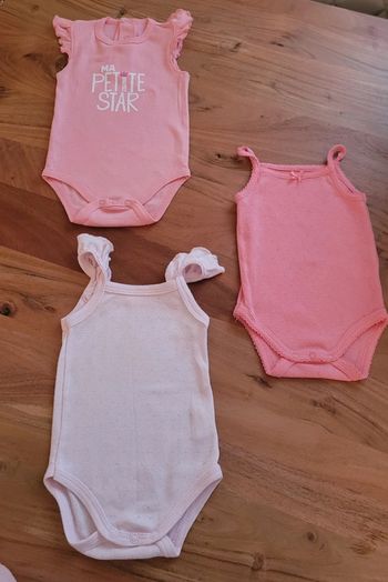 Lot de 3 bodies fille 3-6 mois