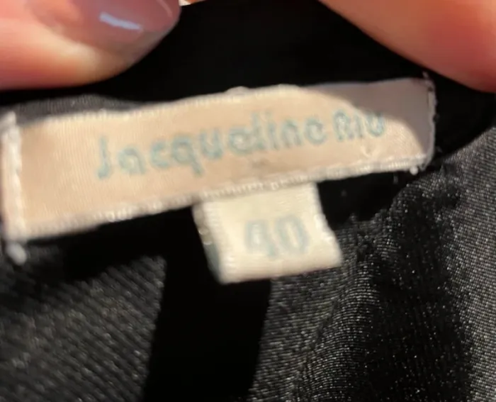 Robe noire fluide à volants – Jacqueline Riu – Taille 40 - photo numéro 5