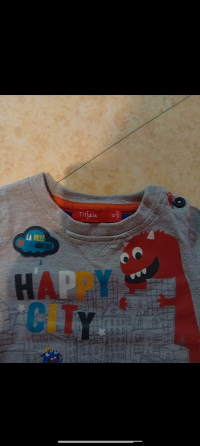 Lot de 2 haut manche longue taille 6 mois - photo numéro 4