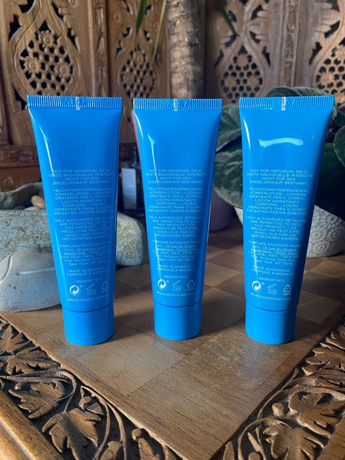 Lot 3 laits corps davidoff cool water 50 ml - photo numéro 2