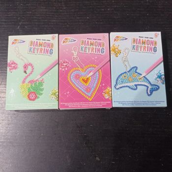 Lot 3 porté clés diamond painting