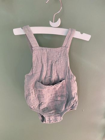 Barboteuse gaze coton vert d’eau Zara