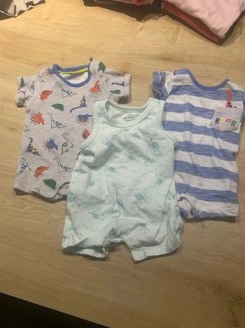 Lot de 3 bodies garçon 0-3mois