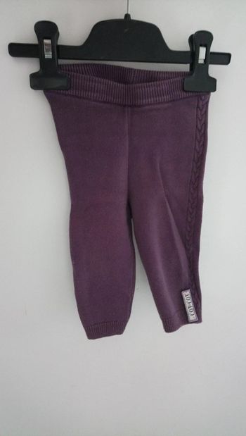 Legging côtelé violet 9 mois