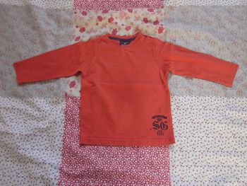 T-Shirt manches longues rouge 24 mois