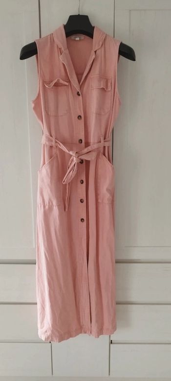 Robe en jeans rose