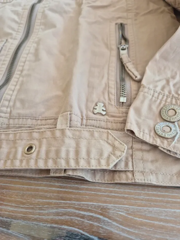 Lulu castagnette veste légère beige taille 12 ans - photo numéro 2
