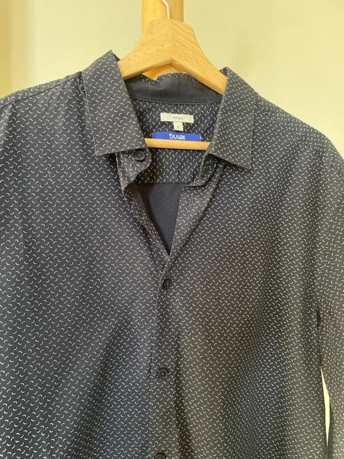 Chemise bleu marine à motif - photo numéro 3