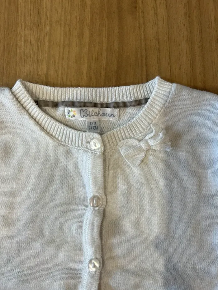 Gilet blanc kitchoun 12 mois - photo numéro 3