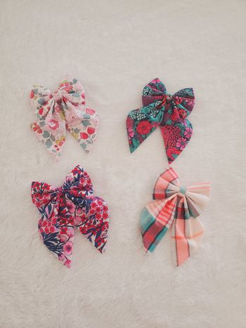 Barrettes créatrice en Liberty & Jacadi 🌸