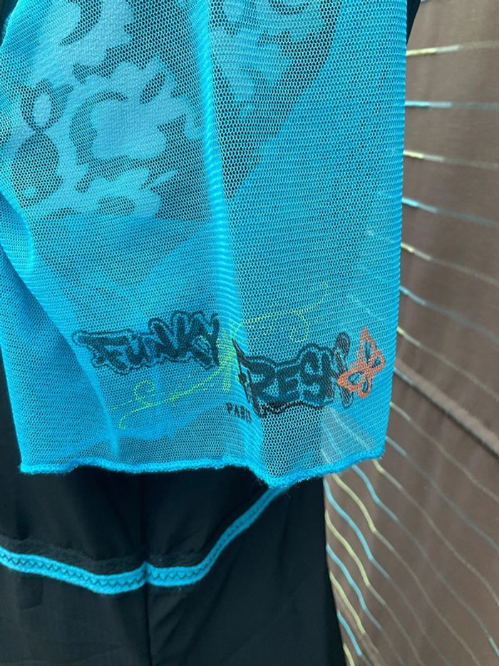 Robe chasuble noire et turquoise neuve T4 - photo numéro 3