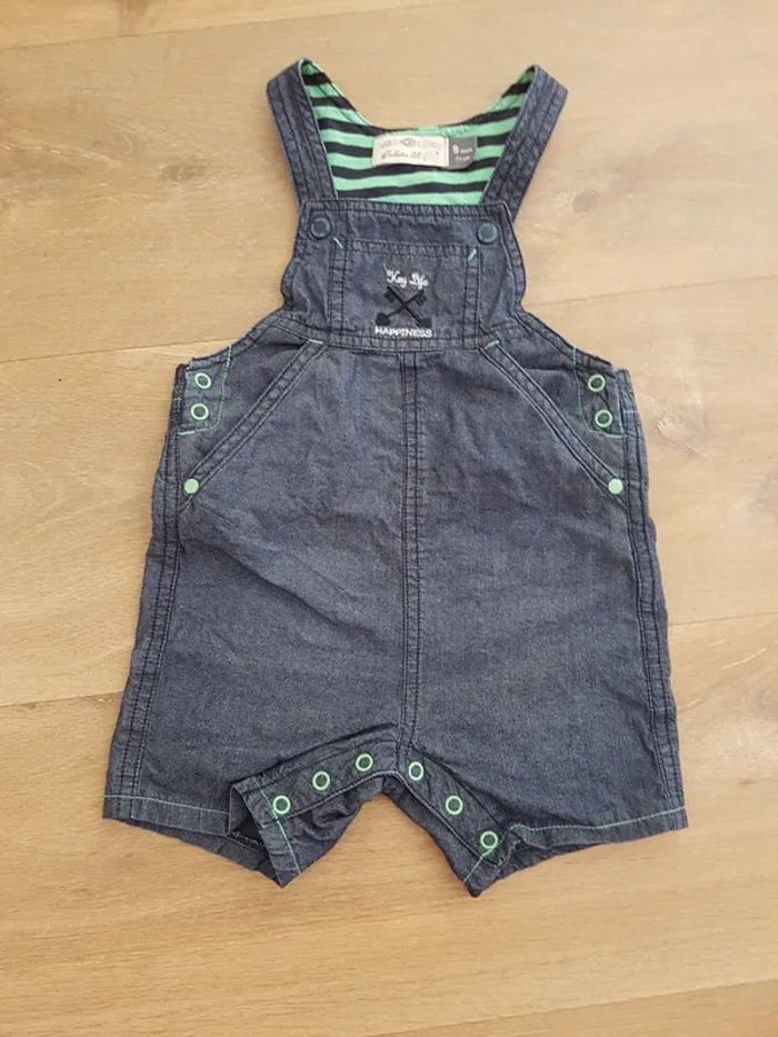 Salopette short 9 mois