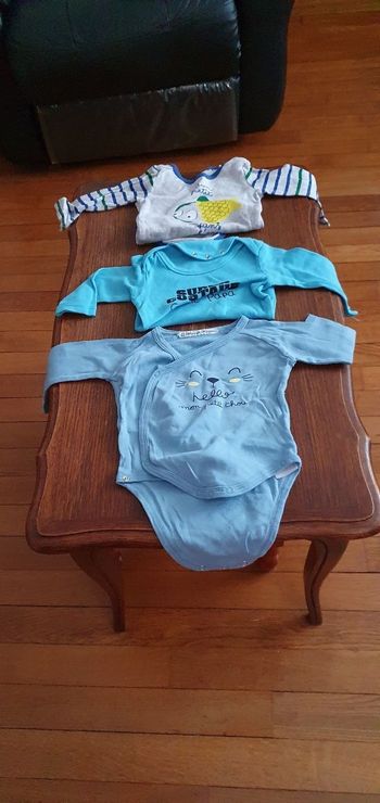 lot 3 Bodies manches longues 9 mois