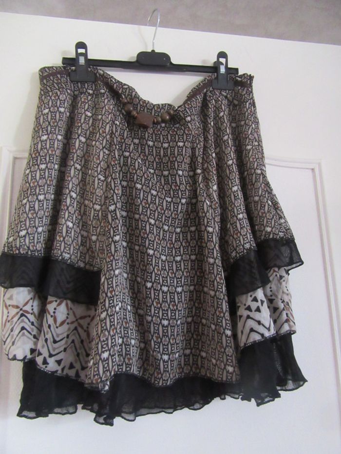 Jupe marron taille 44 Clara Vitti