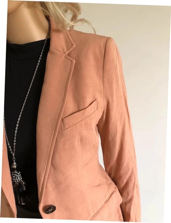 Blazer vieux rose H&M taille 38 TBE - photo numéro 6