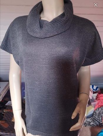 Pull cache cache t2 gris pailletté